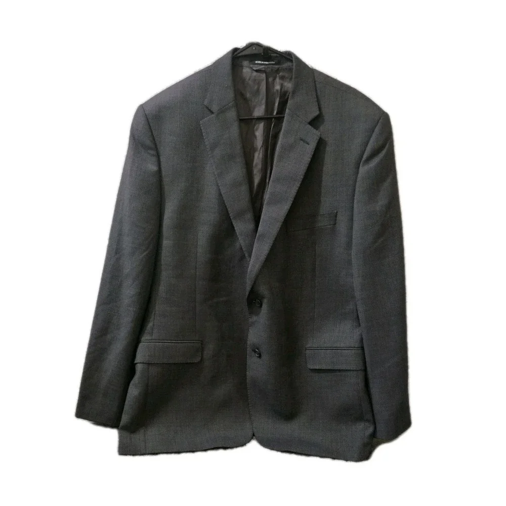 Ralph‎ Lauren Men's Wool Blazer Sport Coat Charcoal Gray 46R 2 Button